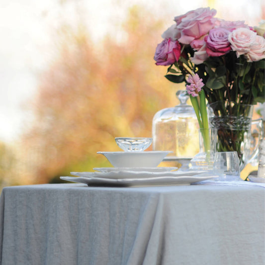 Emma washed linen table cloth from the Pimlico Home Collection