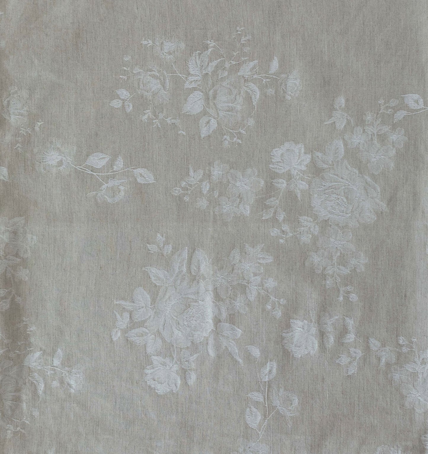 Square cushion cover | Kate | linen cotton jacquard | Sand off white 50 cm x 50 cm