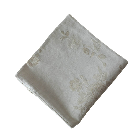 Kate | Carré | Housse de coussin sable blanc cassé | jacquard de coton lin | 50 cm x 50 cm