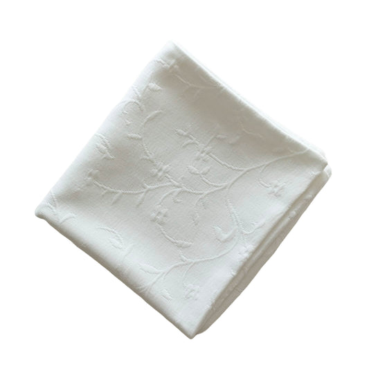 Jacquard cushion cover | Flora | square | white