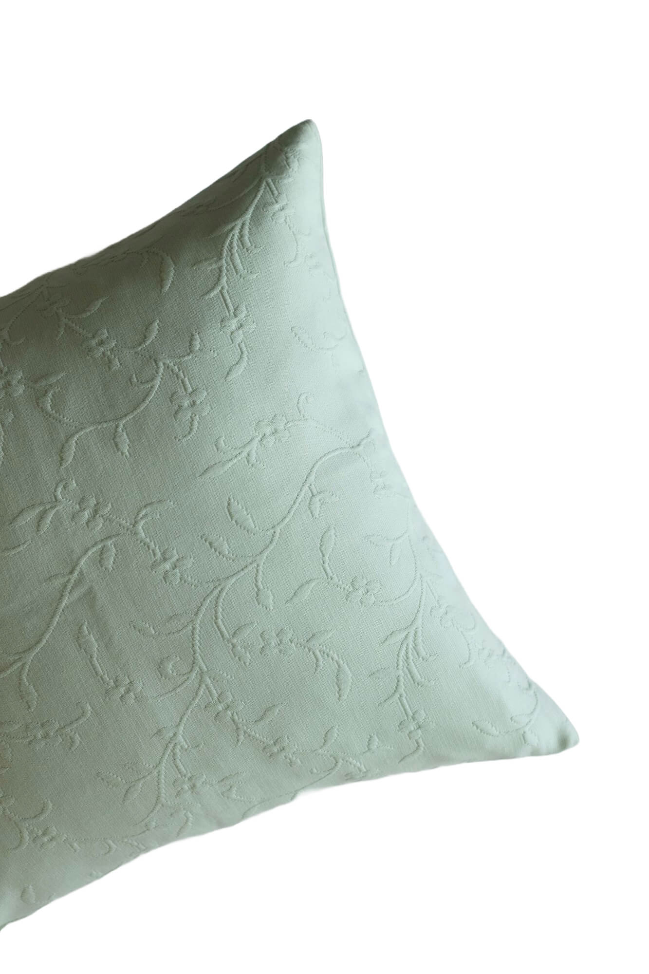 Jacquard cushion cover | Flora | square | light green