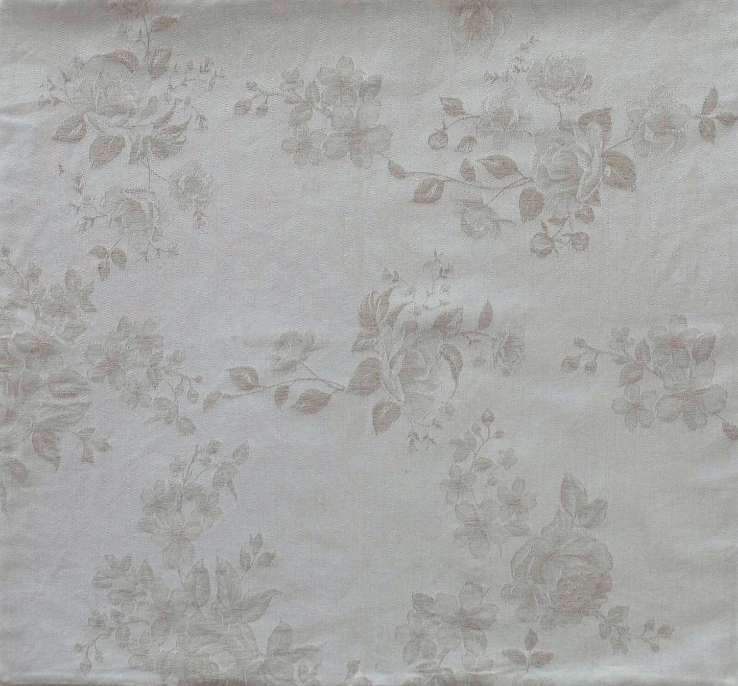 Kate | Square | Off White sand cushion cover | linen cotton jacquard | 50 cm x 50 cm