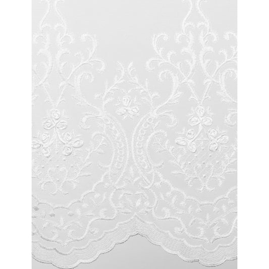 This elegant embroidered voile table runner is a perfect fit for any style setting from boho, design to romantic...your table will look fabulous. Dressing your table is a pleasure!