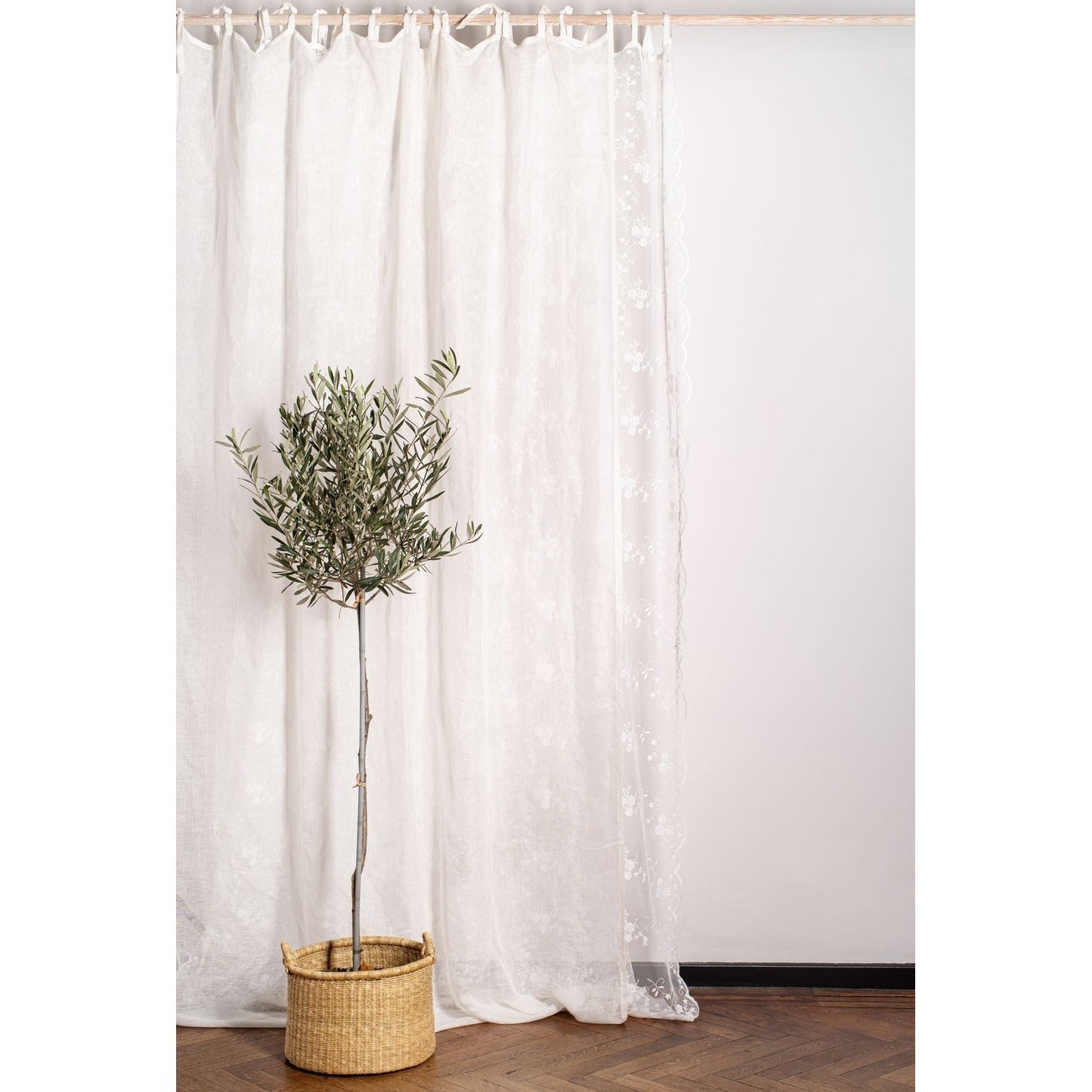 Luxury unfolds with the Helene lace curtain, a masterpiece for your windows.