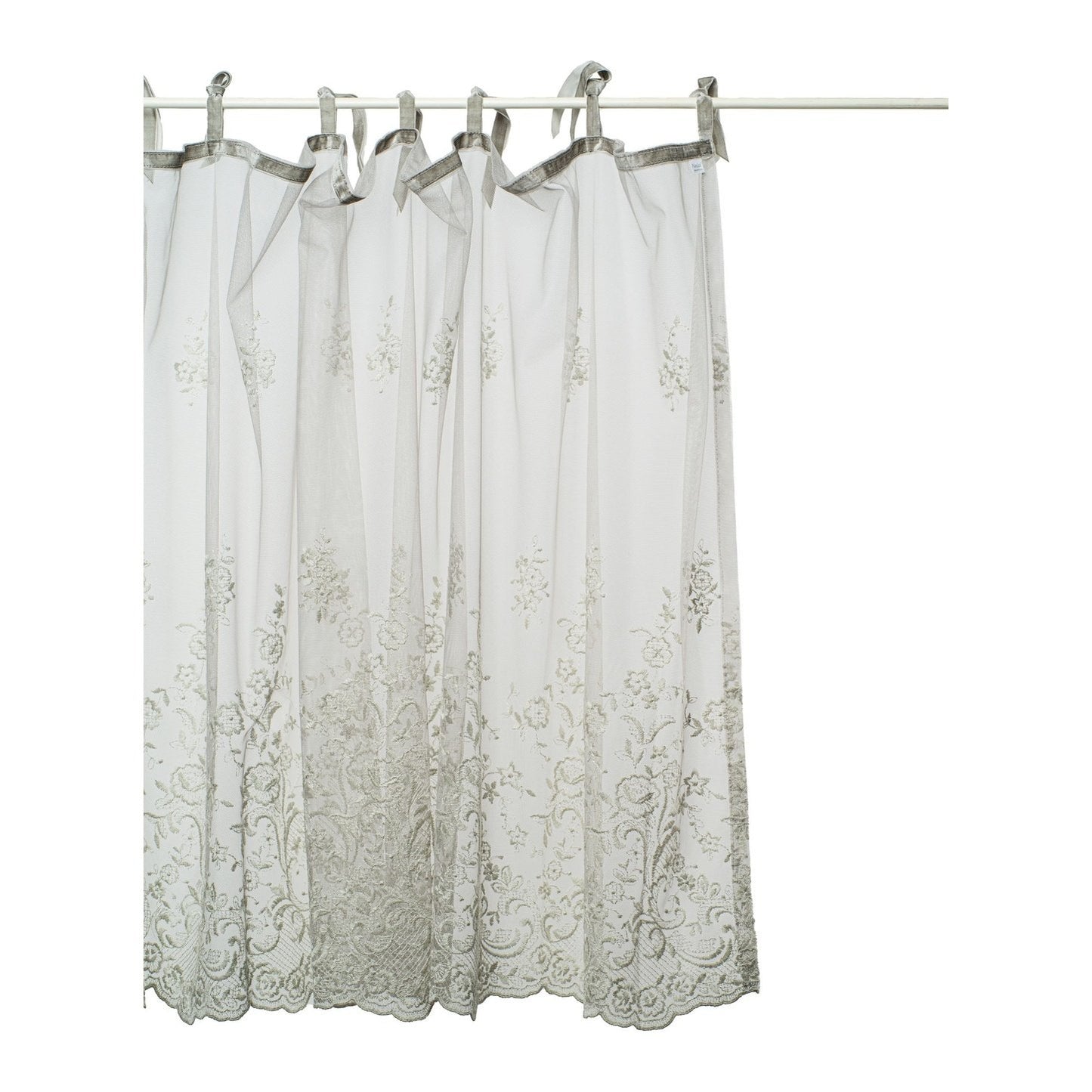 Luxurious Light Grey Lace Curtain - 60x80cm