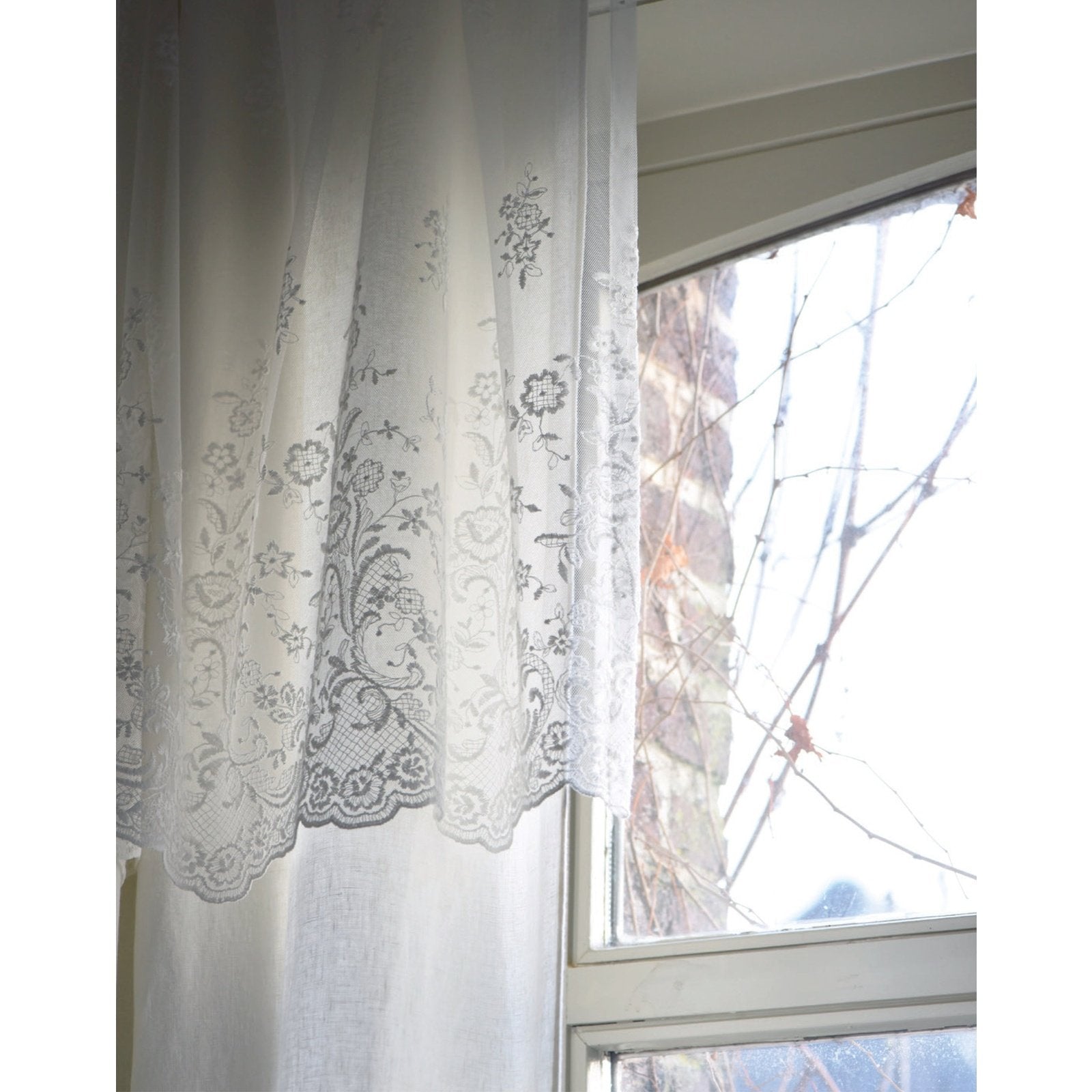 Lace Embroidered Curtain | Lena | Short - 2 colors and sizes